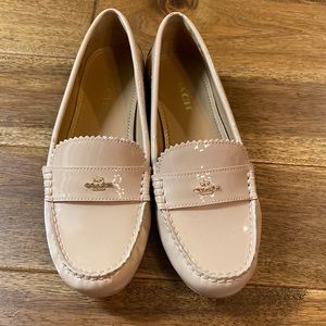 Coach Odette patent leather loafer driving shoes